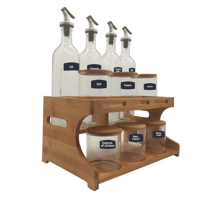 MUMU Hot Sale Household  Glass Leakproof Soy Sauce Bottle For Oil spice jar with labels