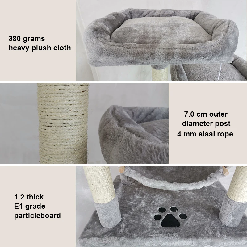 Manufacturer  maine coon cat tree Wholesale Fashion Design cat trees for large cats sisal plush large scratcher tower