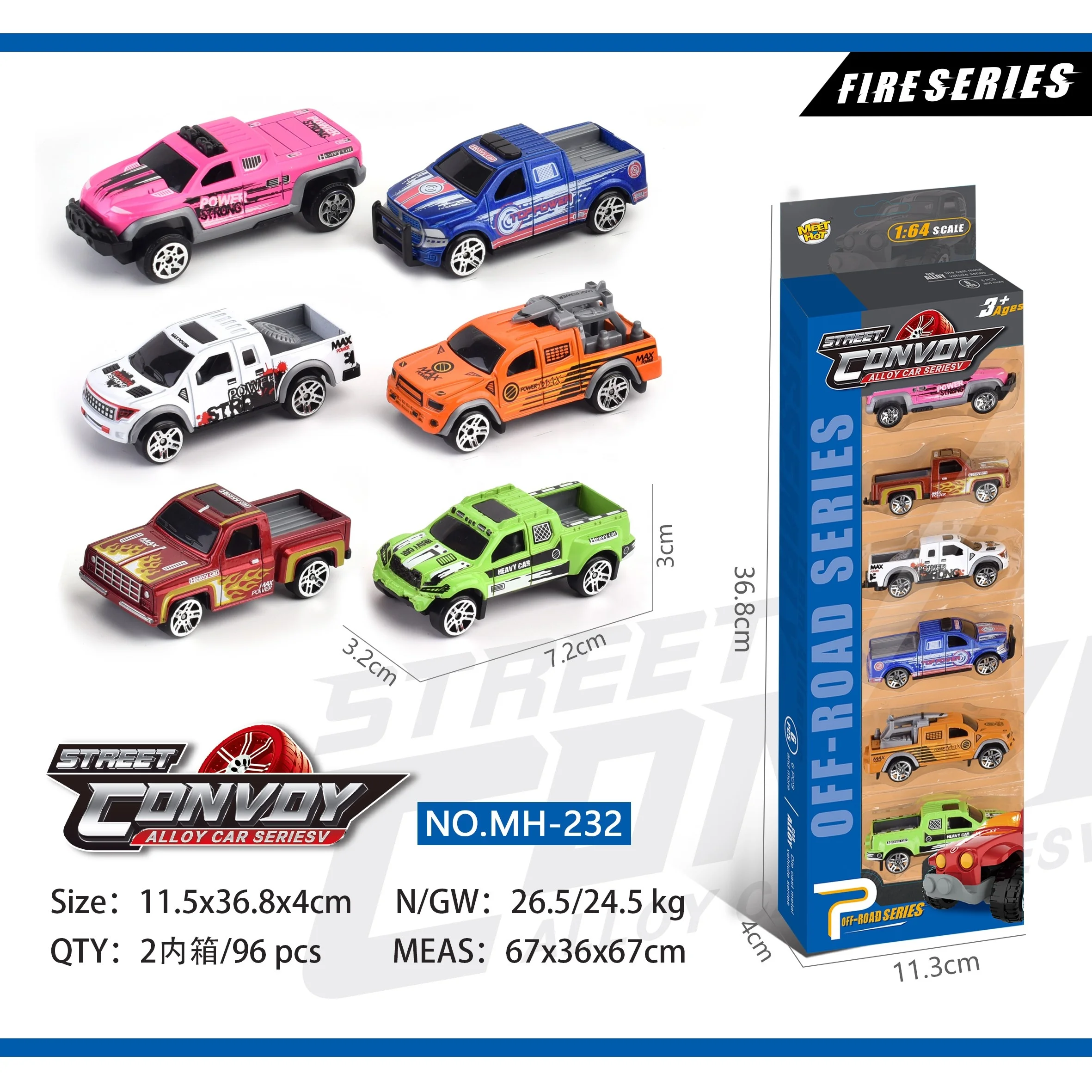 6-Pack 1:64 scale metal diecast model cars hot sell small collectable alloy pull back car toy for kids