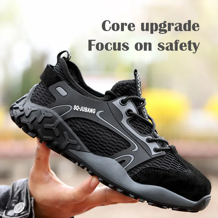 Best non slip industrial steel toe footwear safety trainers lightweight safety shoes with metal toe cap