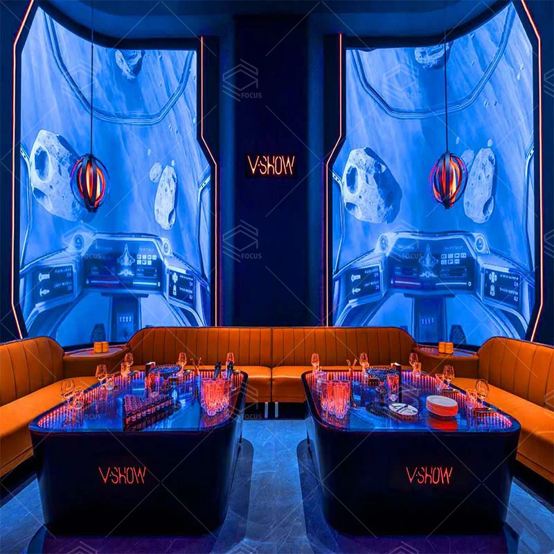 Bubble Led lighted Design modern Bar Counter Design for night club furniture