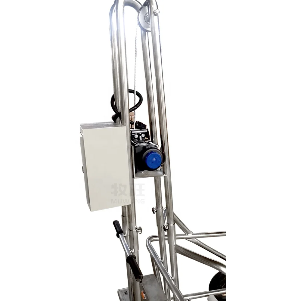 Manual pig trailer, carts for dead pig carrying machine