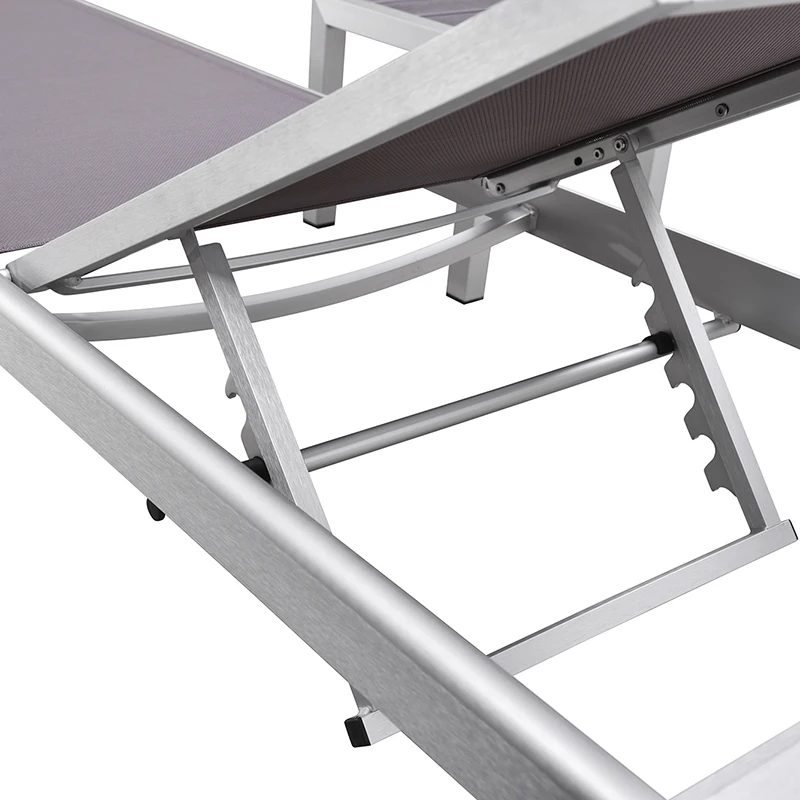 Swimming pool chaise lounge  beach aluminum outdoor furniture sun  lounge chair folding beach chaise lounge chair