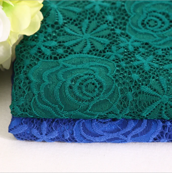 China textiles factory white african 3d  flower lace fabric  for wedding dress