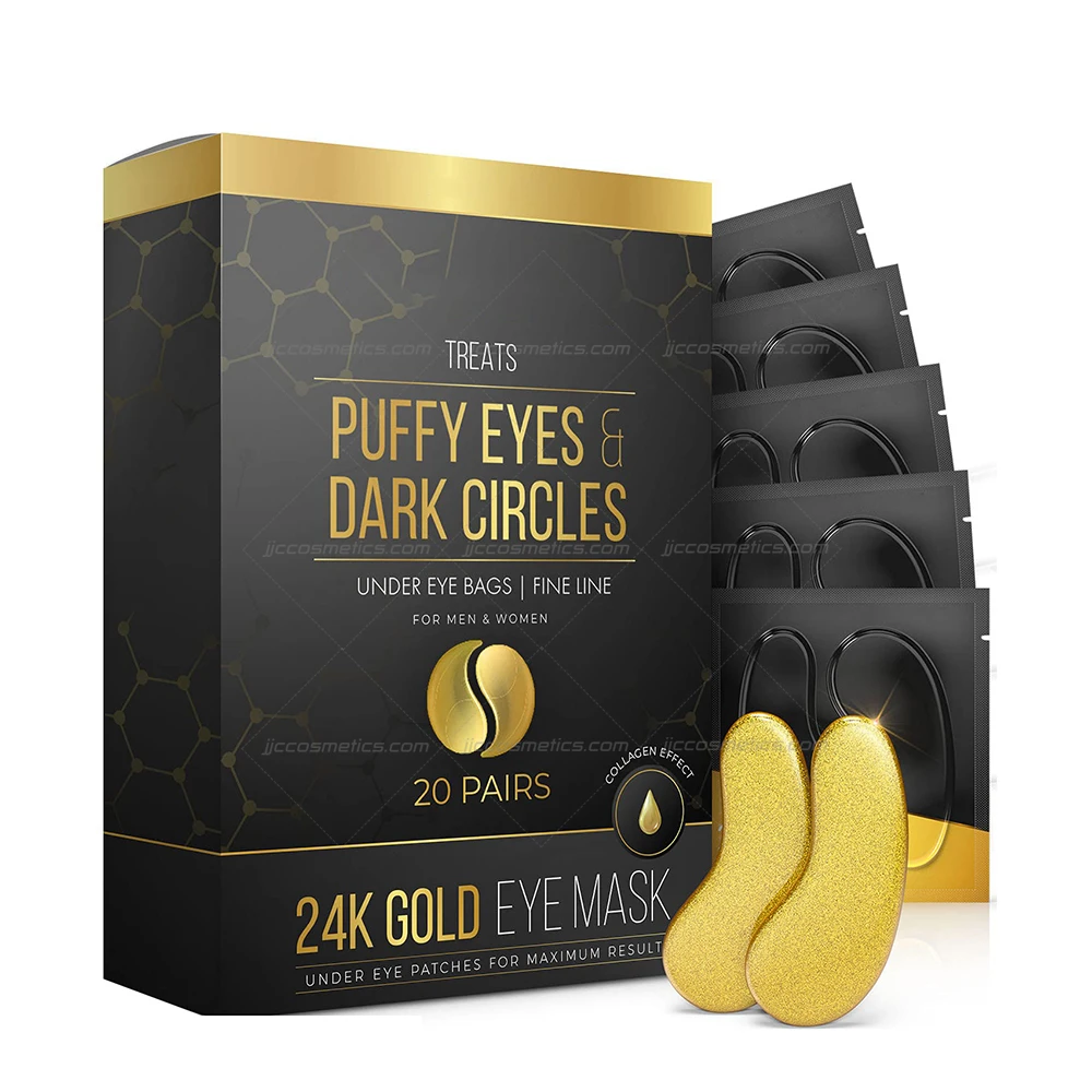 reduce wrinkles private label organic patch wholesale hyaluronic acid hot selling natural collagen under gel 24k gold eye mask