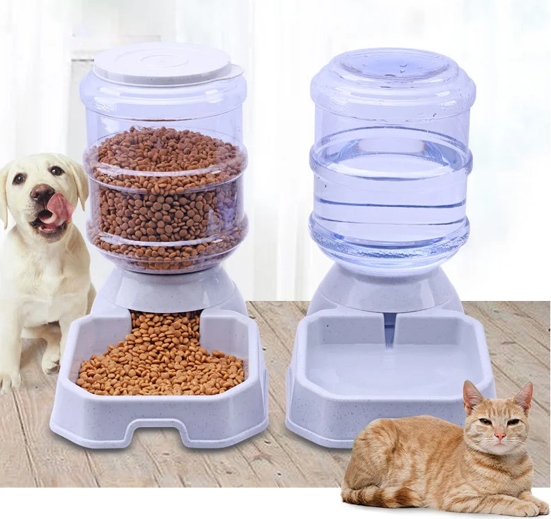 
Eco-friendly Plastic Automatic Pets Feeder Water Bowl Cats Dogs Bowl Neck Protection Large Capacity 