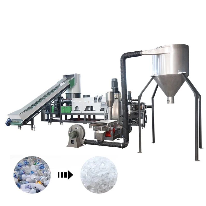 PVC HDPE LDPE PE Garbage EPS PET PP Nylon Plastic Bags Film PS Bottle Washing Waste Plastic Recycling Machine Price