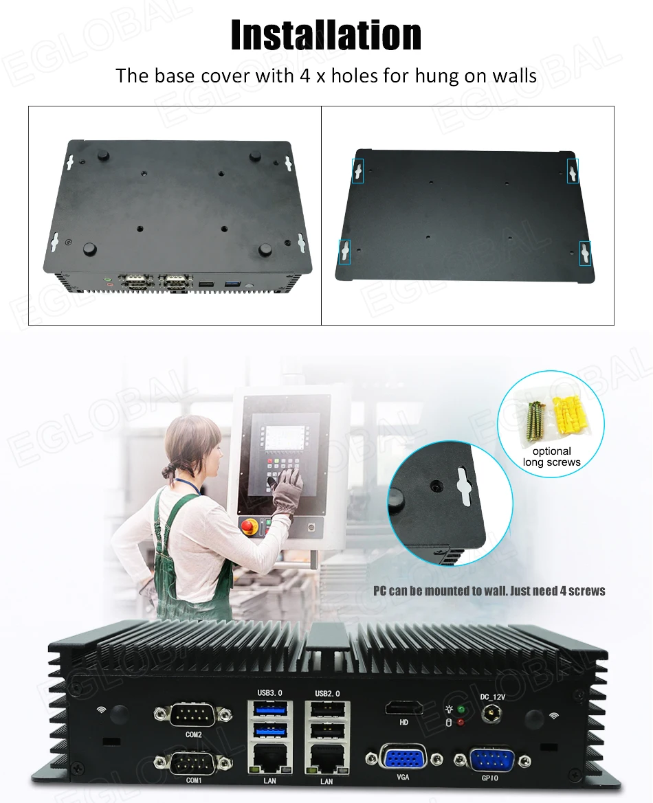 Hot sale Fanless Industrial Computer NUC Core i5/ i7 6*RS232 COM Portable Mini PCs Win10/Linux Industrial Mini PC