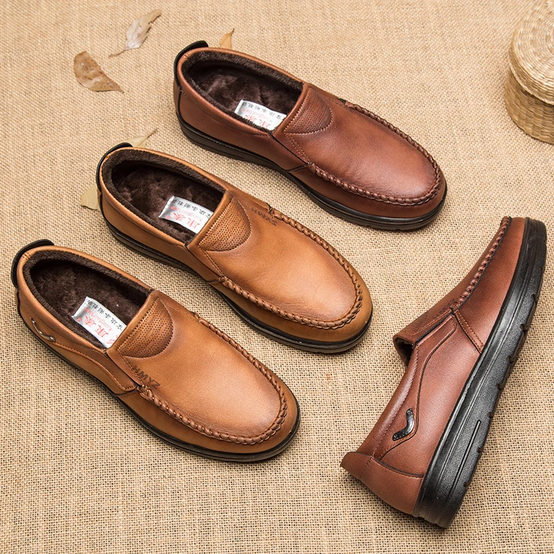 1728 Cheap Men loafer shoes leather slip on moccasin driving shoes