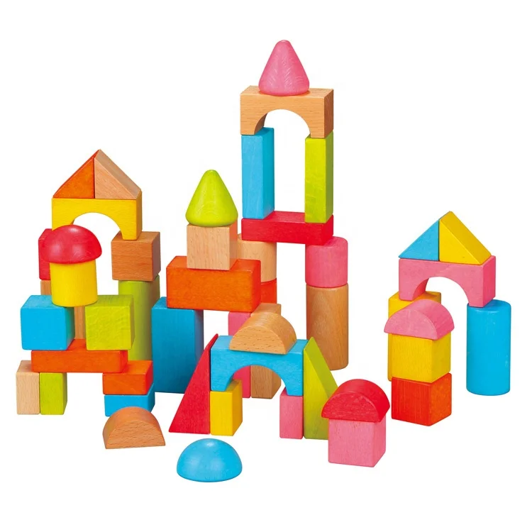 
Wood Blocks Set Stacking Wooden Block Educational Toy Set for Toddlers Wooden Building Blocks Construction Toys 