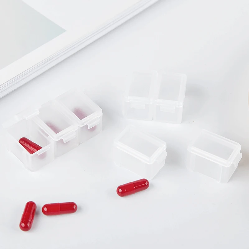 Professional supplier wholesale packaging portable tablet storage box medicine capsule box plastic pill box