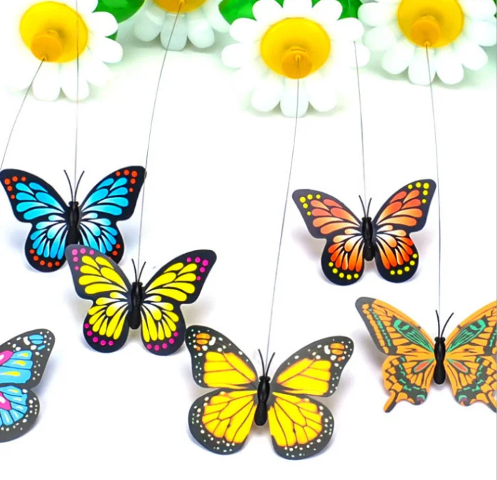 Wholesale Pet Cat Supplies Electric Butterfly Cat Toy Hummingbird Rotating Cat Teaser Stick