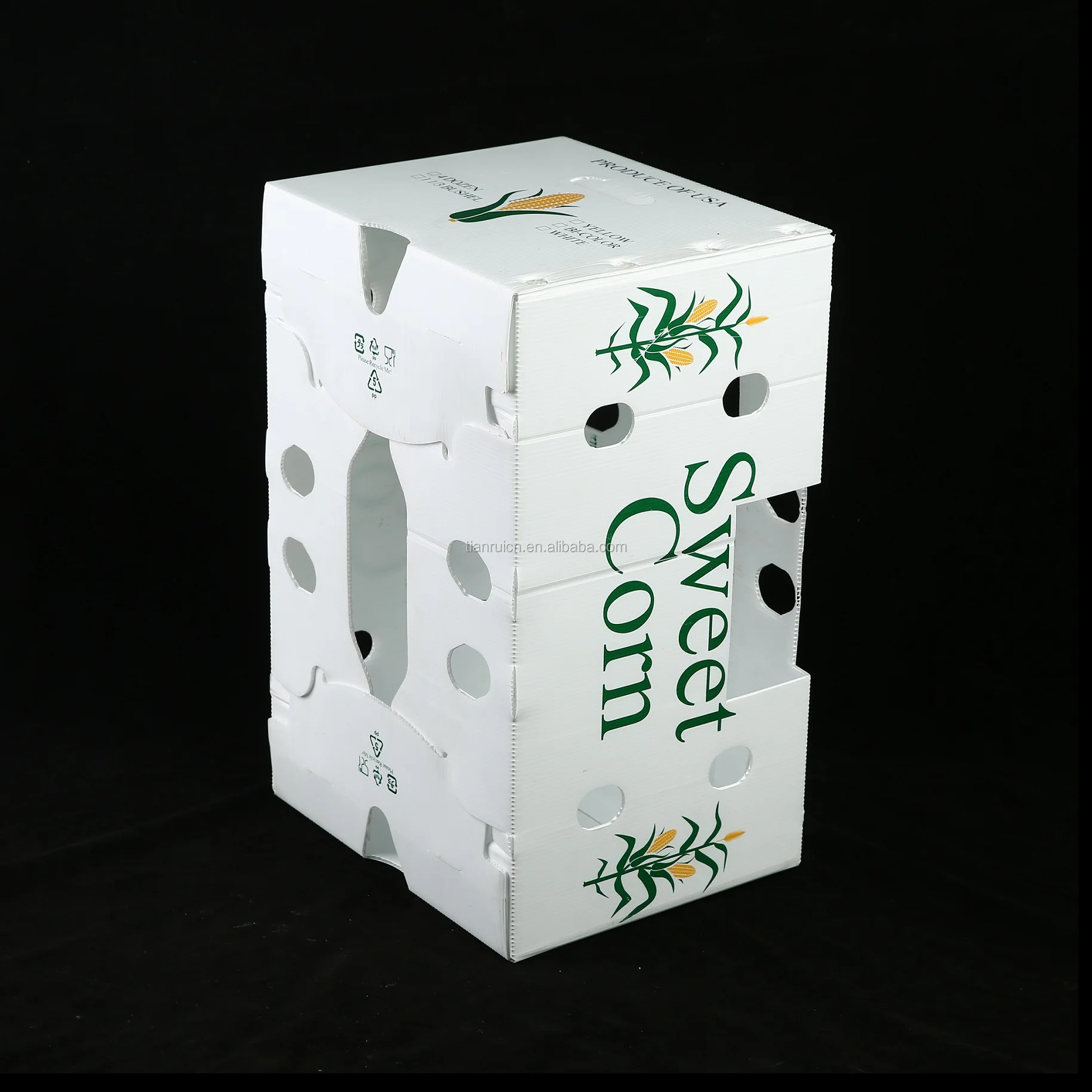 plastic coroplast sheet sweet corn box