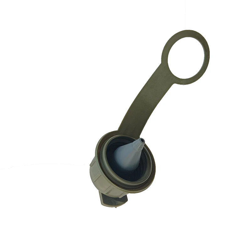 Factory wholesale high quality plastic water canteen cap lid , water bottle Straw cap lid compatible  with gas mask drink tube