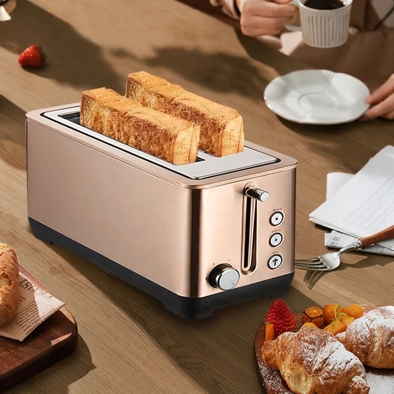 Premium Stainless Steel Bread Toaster Fast and Even Toasting for a Delicious Breakfast