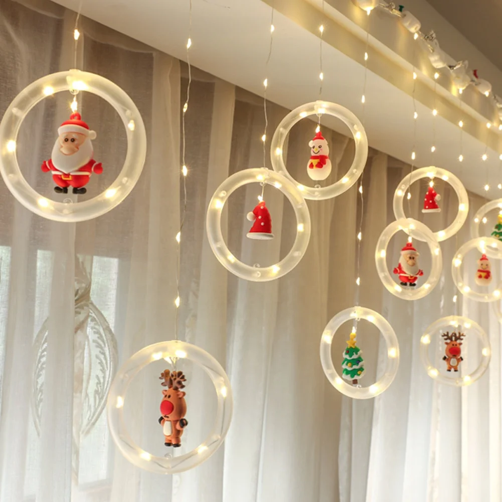China Supplier Hot Sales Led Christmas Windom String Lights Novelty Xmas Hanging Light with USB Merry Christmas Holiday Lighting