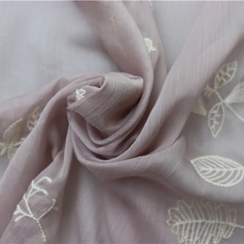 New design high-grade embroidery fabric Plants Embroidered Fabric For Clothes