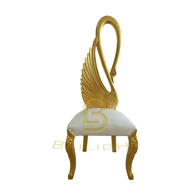 Luxury Wedding Furniture Swan Back King throne chair  For Sale