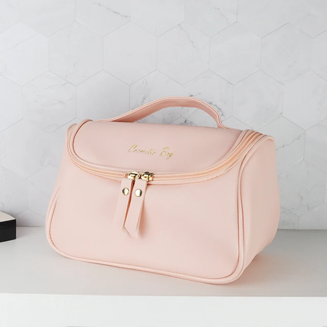 Custom Pink Makeup Bag Cosmetic Storage Organizer Toiletries Bag Travel Bag