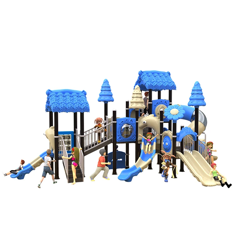 Amusement Park Facilities Children Plastic Slide Playhouse for Kids Equipment Games Set Playground Outdoor