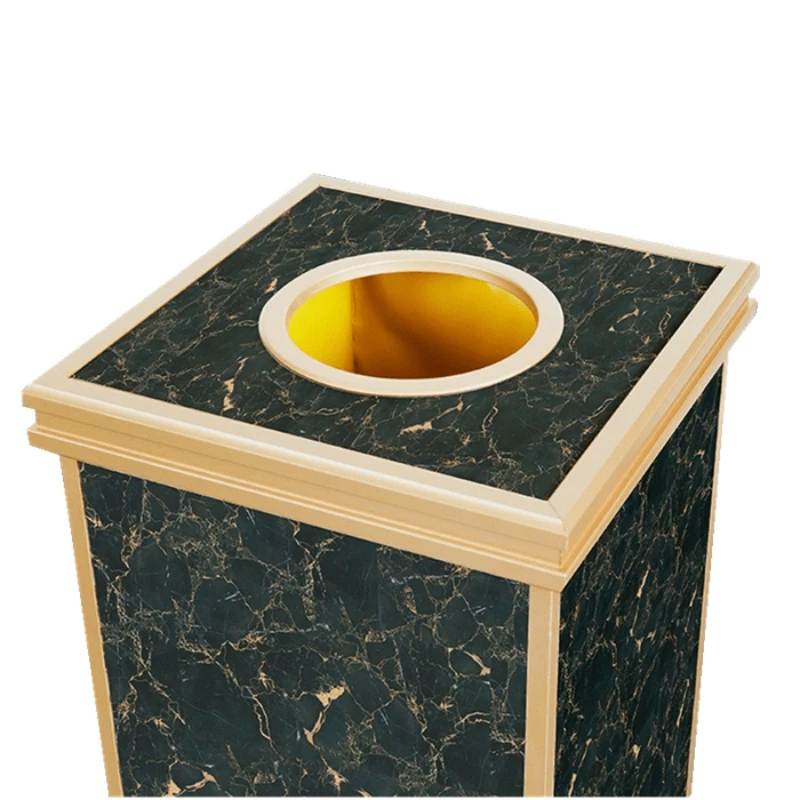 40L Marble Stone Trash Can Home Decor Wastebasket Outdoor Decor For Hotel