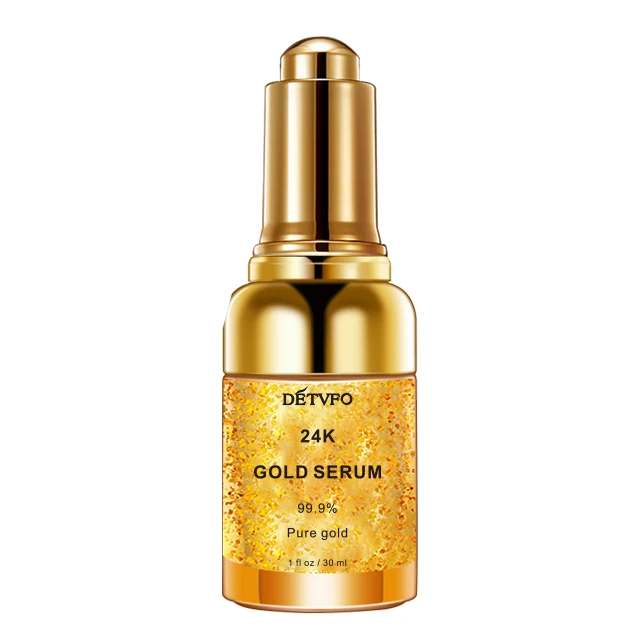 Custom Brand 24k Gold Serum Whitening Moisturizing Hyaluronic Acid Facial Skin Revitalizer Korea Skin Care Serum