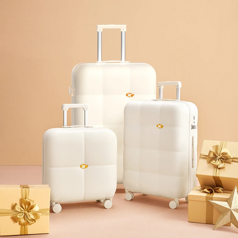 MGOB Factory Price Customize Travel Trolley Case Bags PC Hard Cases Lightweight Carry On Suitcase Luggage Solid