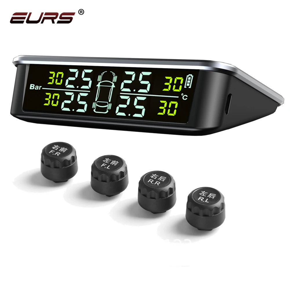 2022 New Arrival Wireless Car Tire Pressure Monitoring System Solar External Internal Universal TPMS