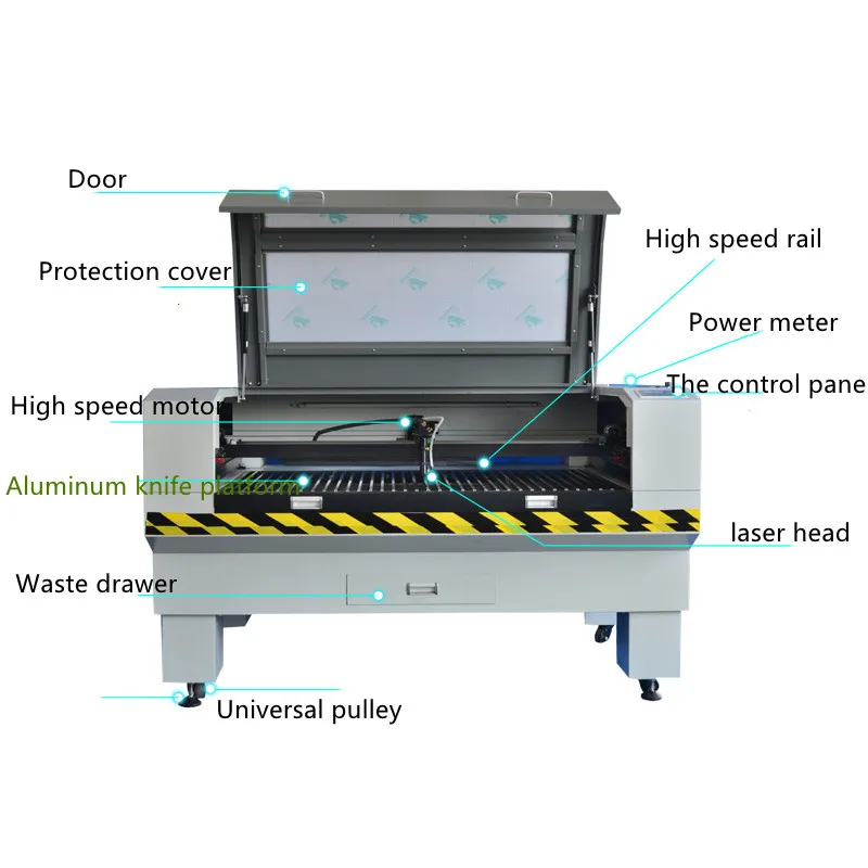 Carbon steel metal laser cutters with 180w or 300w co2 laser tube/laser cutting machine for metal/co2 laser cutting machine