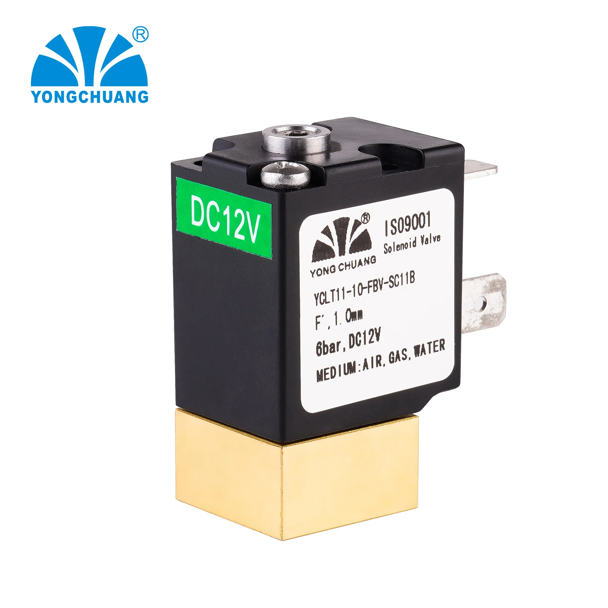 Brass stainless steel medical miniature proportional air solenoid valve 12v for medical