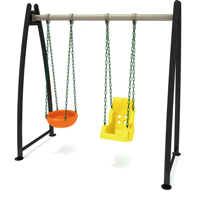 Factory supply funny outdoor amusement playground with swing and slide