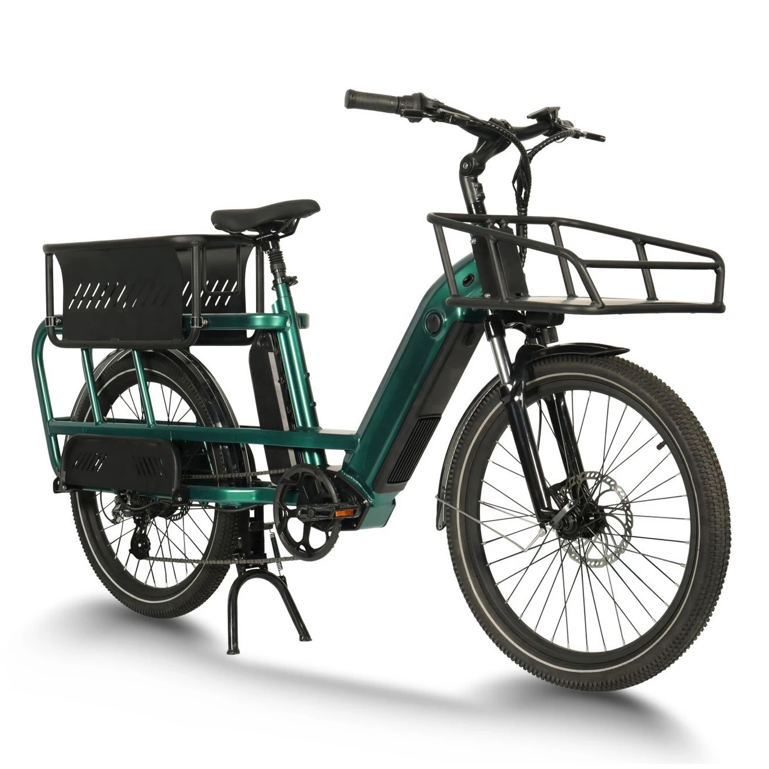 GreenPedel Dual Lithium Batteries 750w Motor Pizza Food Delivery Battery Electric Bike Cargo Ebike