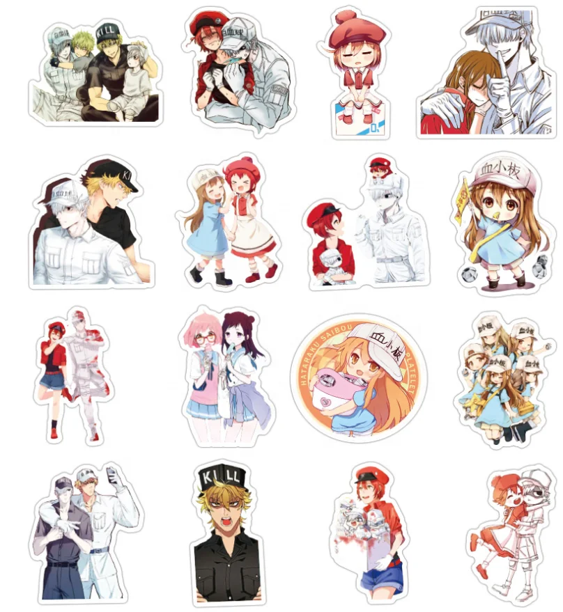 50PCS Custom PVC Waterproof Stickers For Skateboard Bottle Laptop Cells At Work Sticker Anime Graffiti Adhesive Sticker Pack