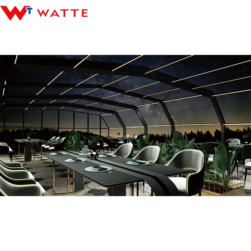 Prefabricated 4 Season Movable Sun Room Glass House Customized Winter Garden Free Standing Aluminium Retractable Sunroom