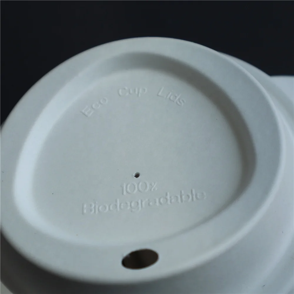 
New design disposable bagasse paper cup lid with high quality 