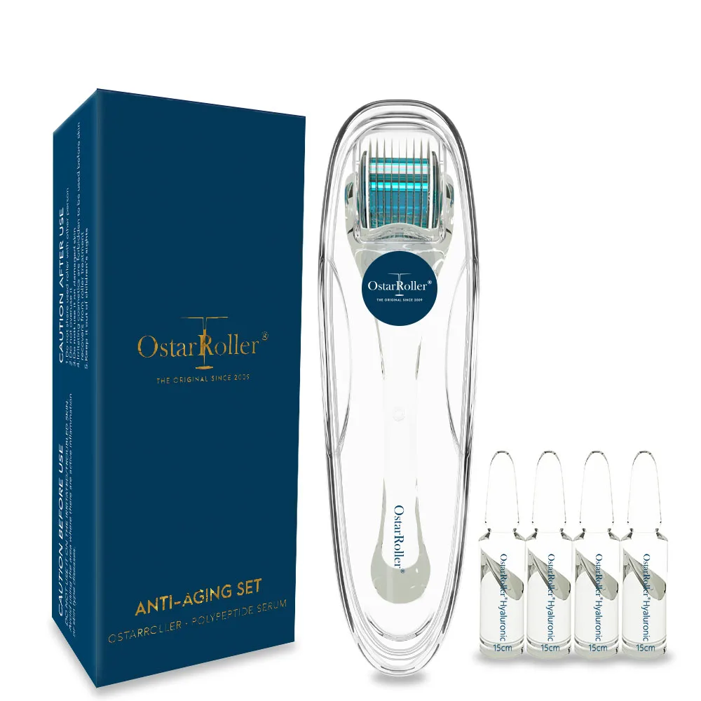 Набор микро-иголок derma roller 0 3 мм набор антивозрастных сывороточных ампул для увеличения коллагена использование в салоне