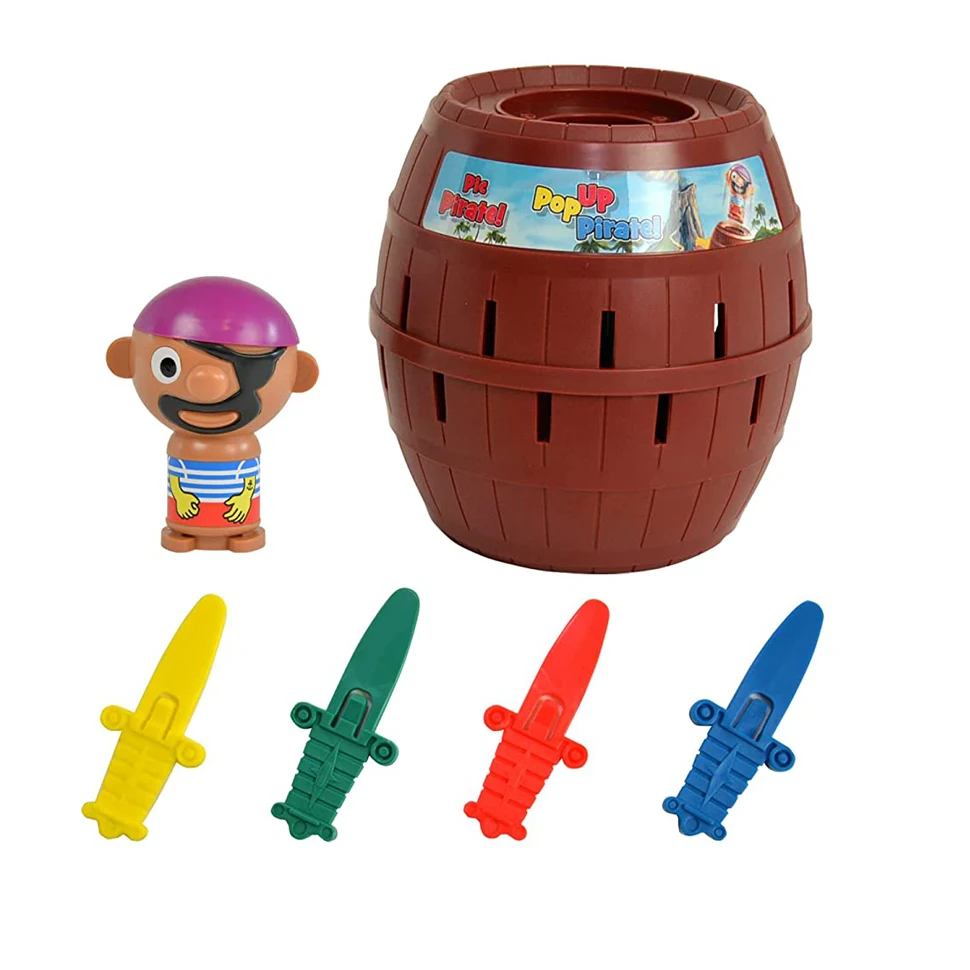 Wholesale  Pirate Barrel Game Funny Barrel Novelty Toy Bucket Lucky Stab Toys Game Mini Pirate Pop Up Pirate Game