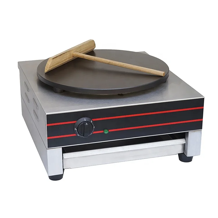 Single Hot Plate Commercial Snacks Machine Professional 16' Electric Pancake Maker Crepe Making Machine