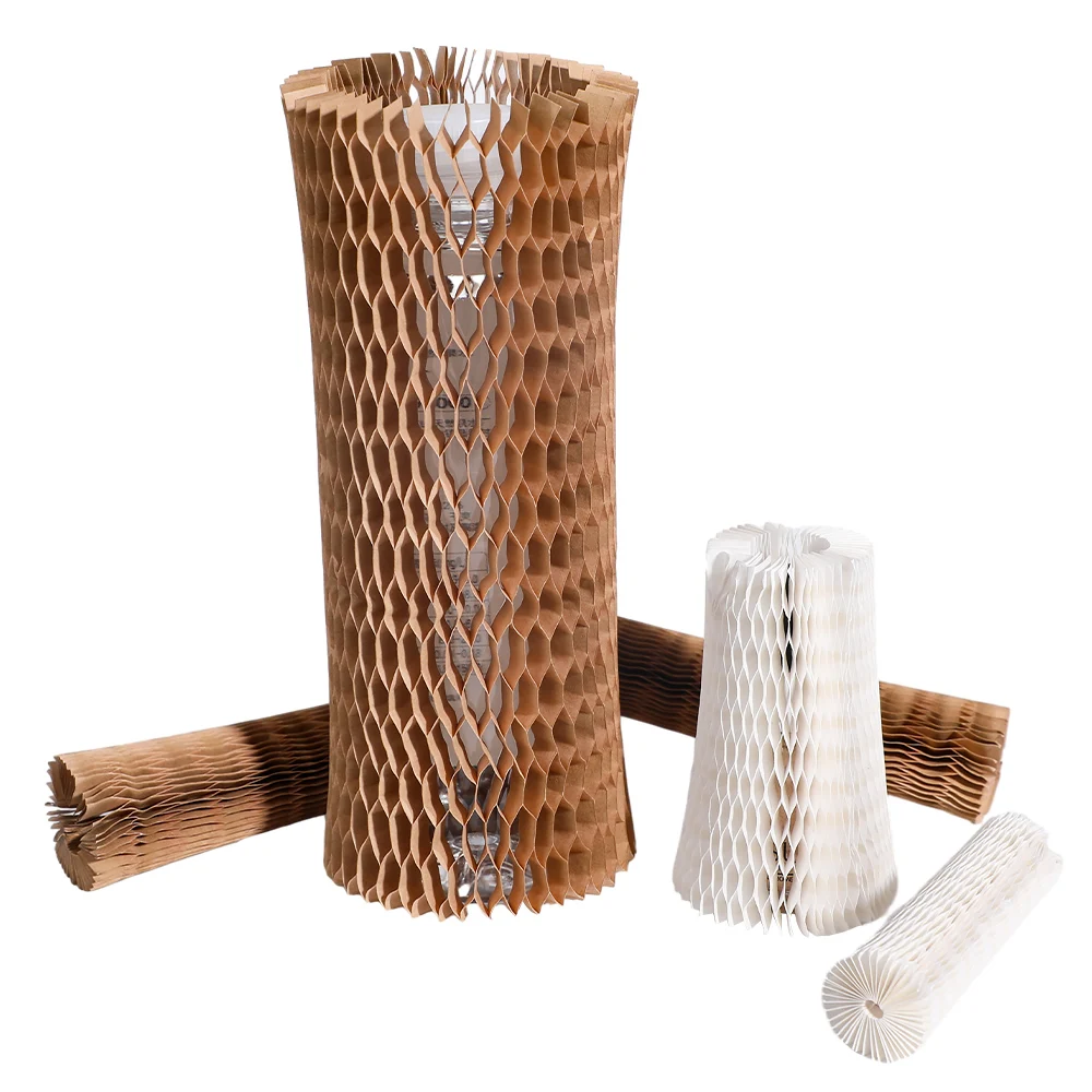 Honeycomb Paper Wine Bottle Protector Sleeves Super Elastic Brown Glassware Protection Net Cover Protective Cushioning Material