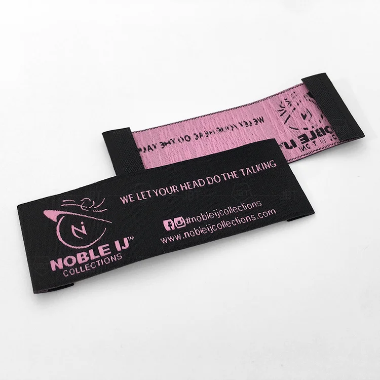 Custom Own Brand Logo Woven T Shirt Bottom Side Sleeve Label Neck Tag Labels For T Shirts