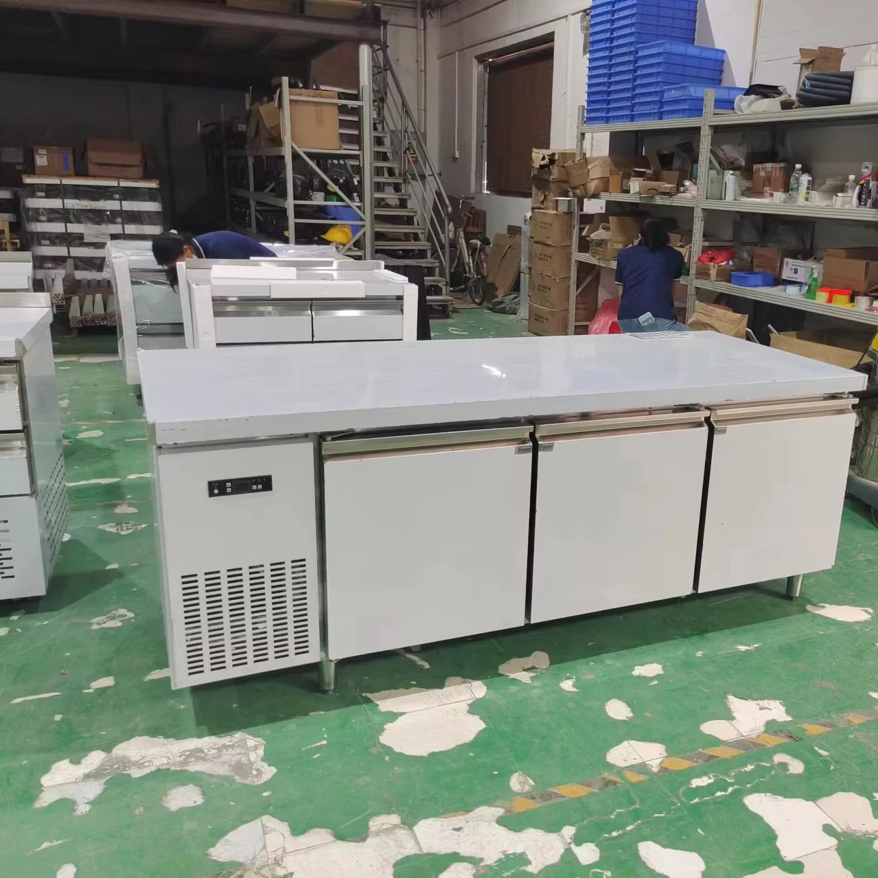 200cm Stainless Steel 3 Doors Under Counter Chiller Commercial Kitchen Fridge Refrigerator Freezer