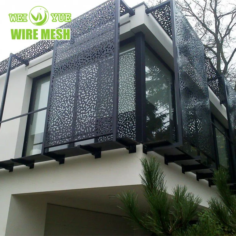 Flower Carved Aluminum Peforated Screens single panel