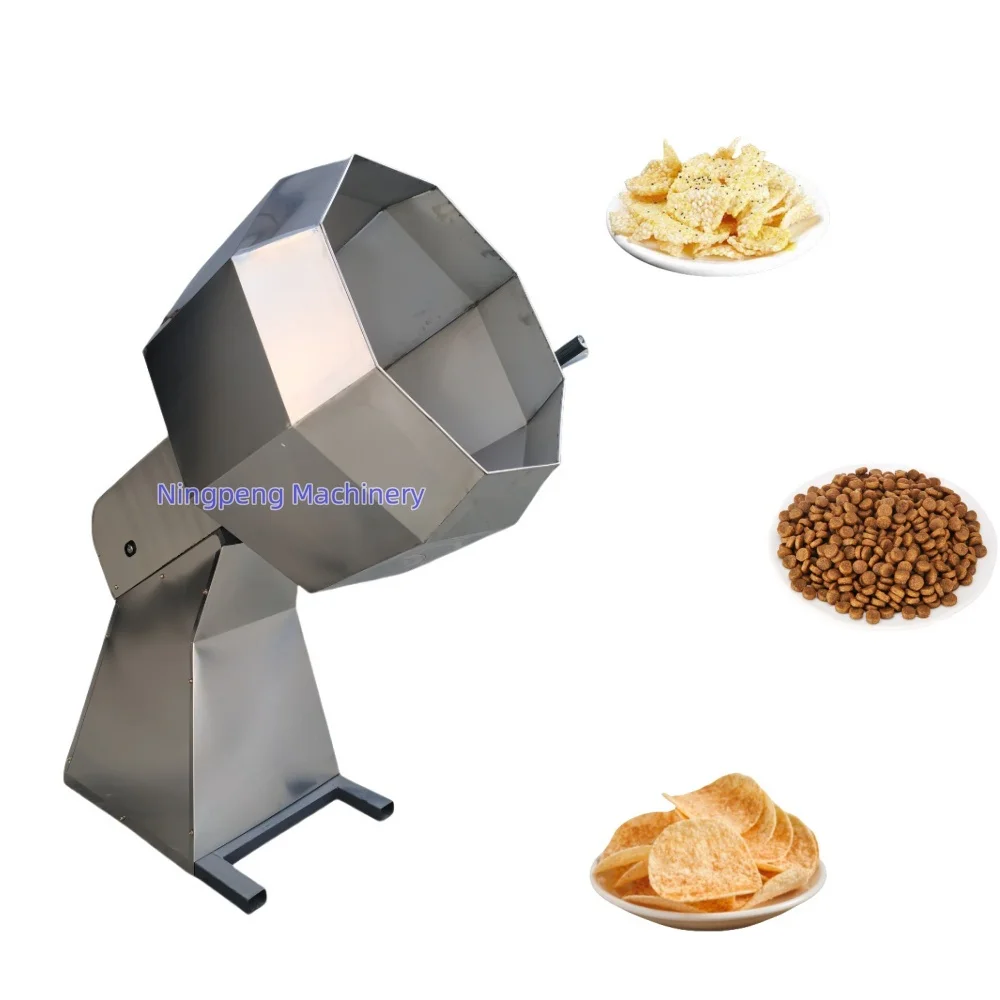 NP Brand cashew nut flavoures mixer small coat drum and flavoring machine caramel popcorn seasoning machine