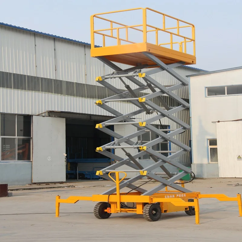 4-20 м ручной передвижной ножничный подъемник гидравлический мобильный электрический ножничный подъемник платформа