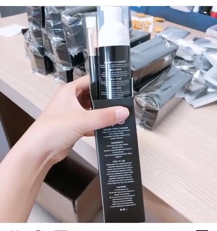 wholesale 30ml 50ml 60 ml 70ml and 100ml lash cleanser lash shampoo package