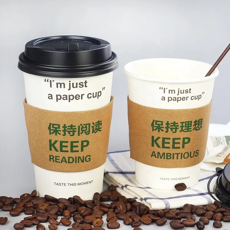 8 oz 10 oz 12 oz 16 oz  paper corrugated paper cheap disposable coffee cup with lid and logo double wall drink cups