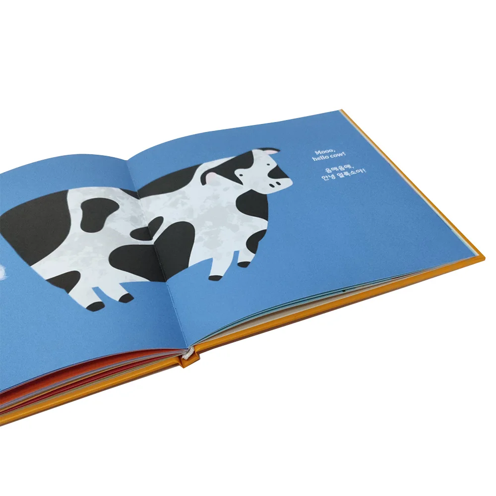 Eco-Friendly Custom Korean Children Books Bedtime Story Board Books Safe Baby Picture Book Printing Services