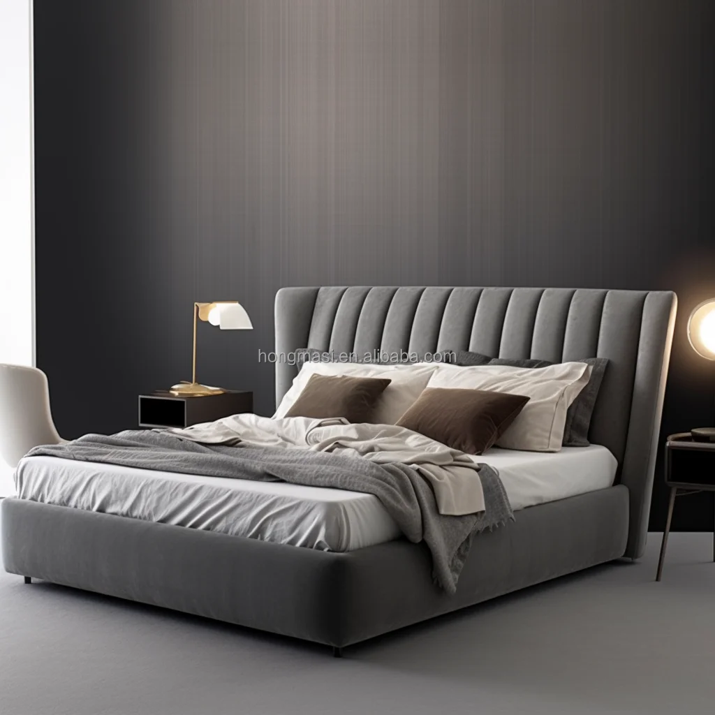 New design Modern european style kids loft upholstered queen king size luxury bed frame for home