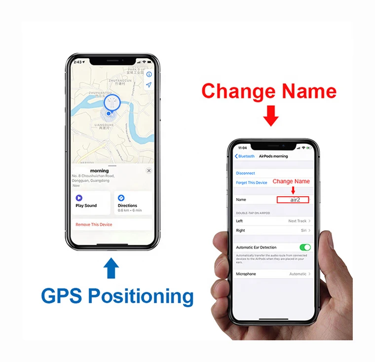 Zeware Huilian v4.6 Rename TWS ANC Noise Cancel Reps Serial Gen 3 Air podding 3 Pro Case for Earphone Earbud