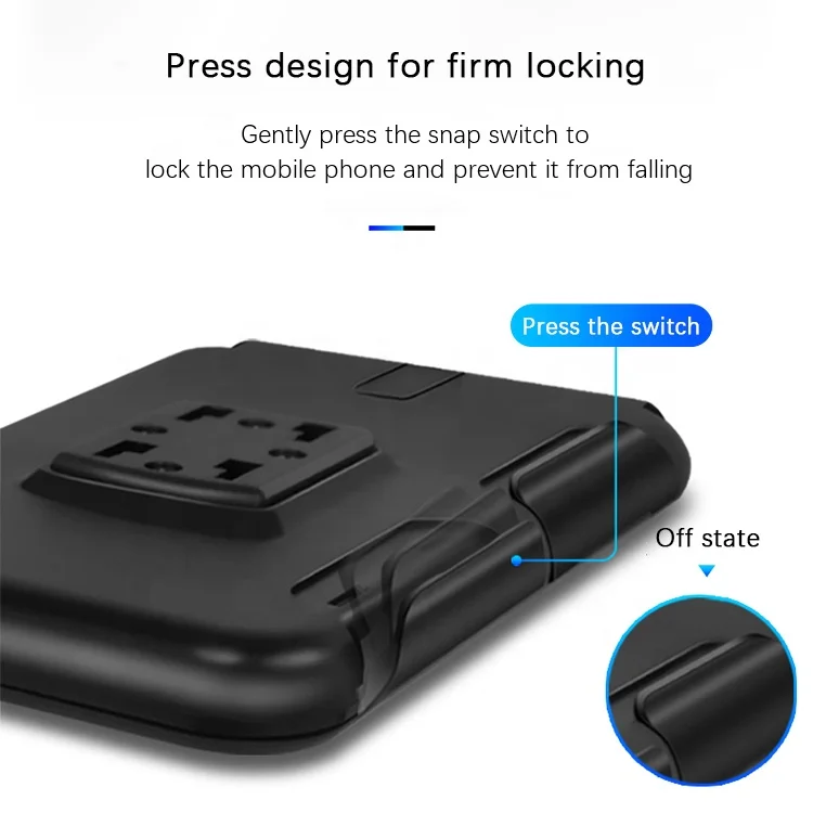Оптовая продажа, пользовательский водонепроницаемый держатель для мобильного телефона из АБС-пластика с поворотом на 360 градусов для езды на велосипеде и мотоцикле, держатель для мобильного телефона